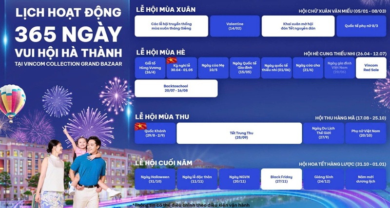 Sự kiện hoạt động TMDV Vincom Collection Grand Bazaar