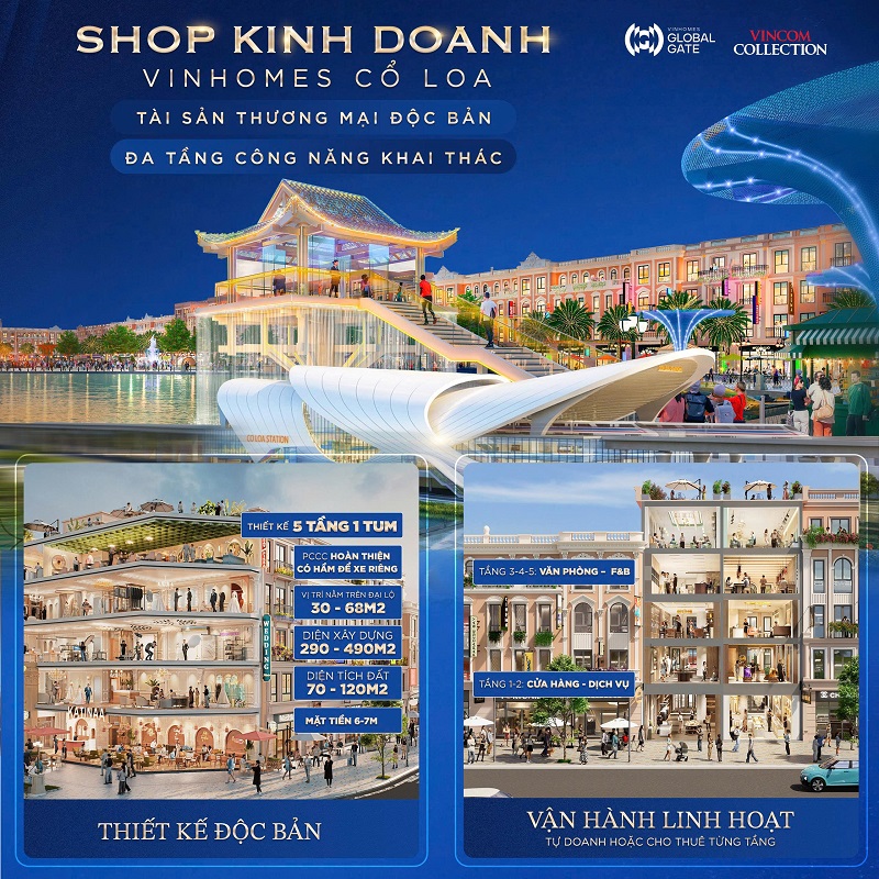 Bán shophouse kinh doanh Vinhomes Global Gate Cổ Loa Đông Anh