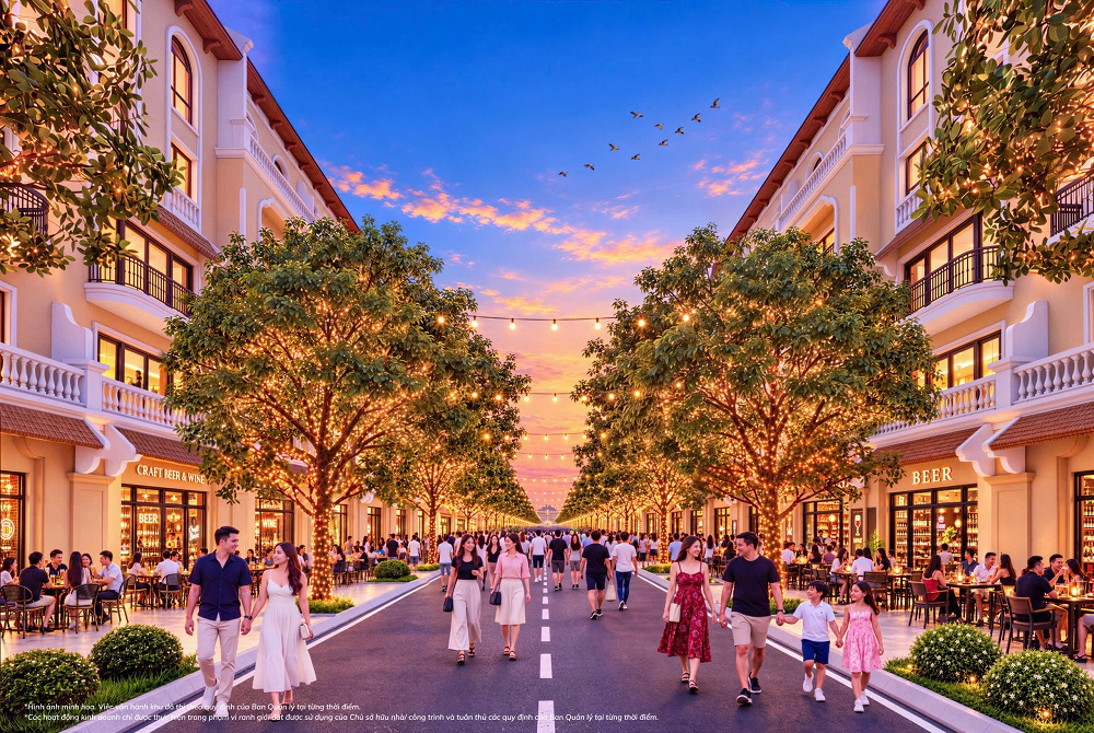 Phối cảnh Centerl Avenue Vinhomes Global Gate Cổ Loa